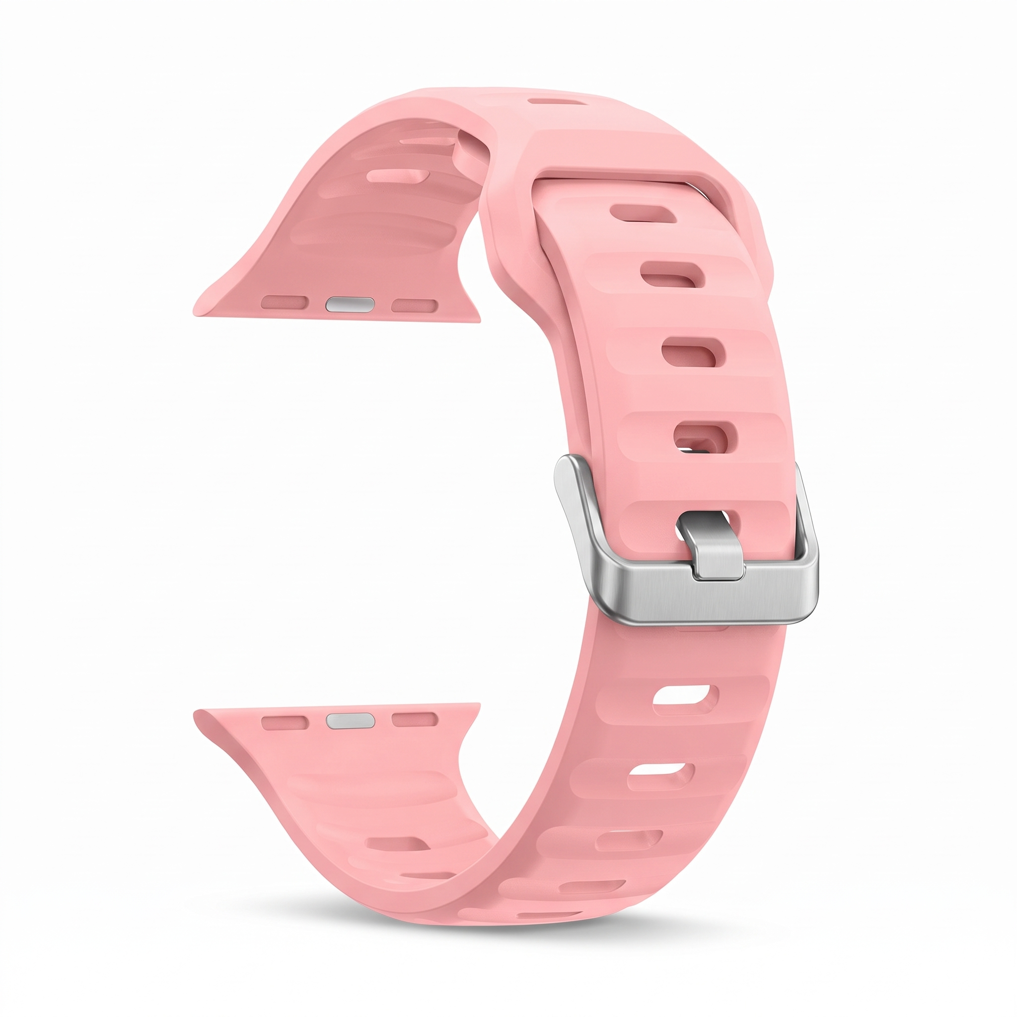 Curea silicon Bermek pentru Apple Watch 38/40/41 mm, quick release, roz 8