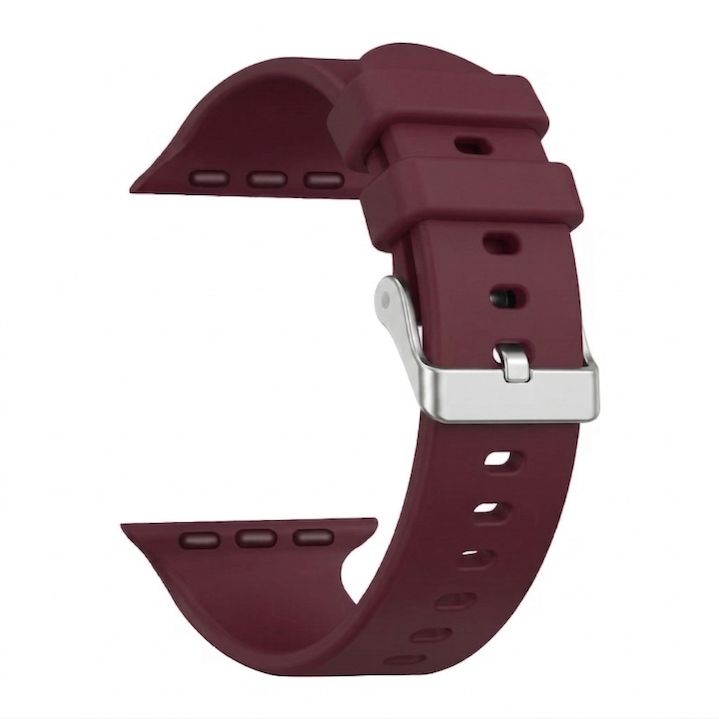 Curea silicon cu carcasa transparenta pentru Apple Watch 4/5/6/SE 44 mm, portocaliu 2