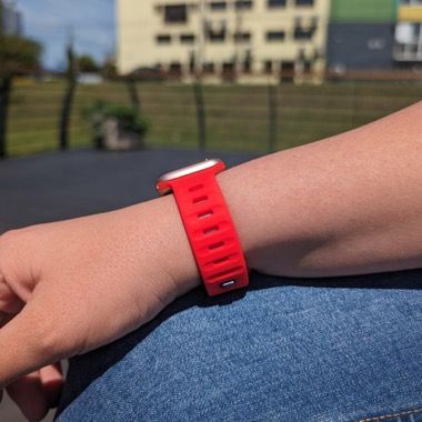 Curea silicon pentru Apple Watch 38 / 40 / 41 mm, seriile 3-9 si SE, rosu, Bermek 4