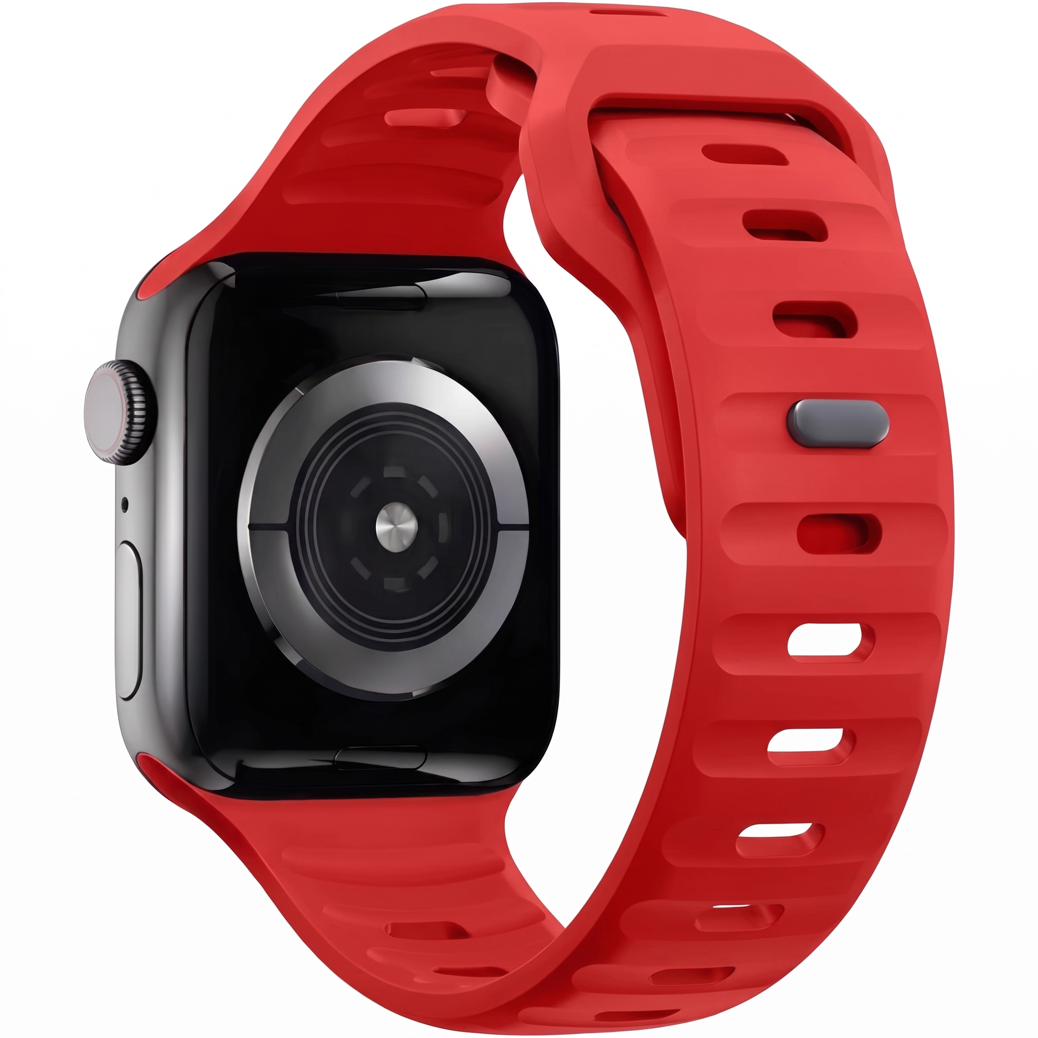 Curea silicon pentru Apple Watch 38 / 40 / 41 mm, seriile 3-9 si SE, rosu, Bermek 7