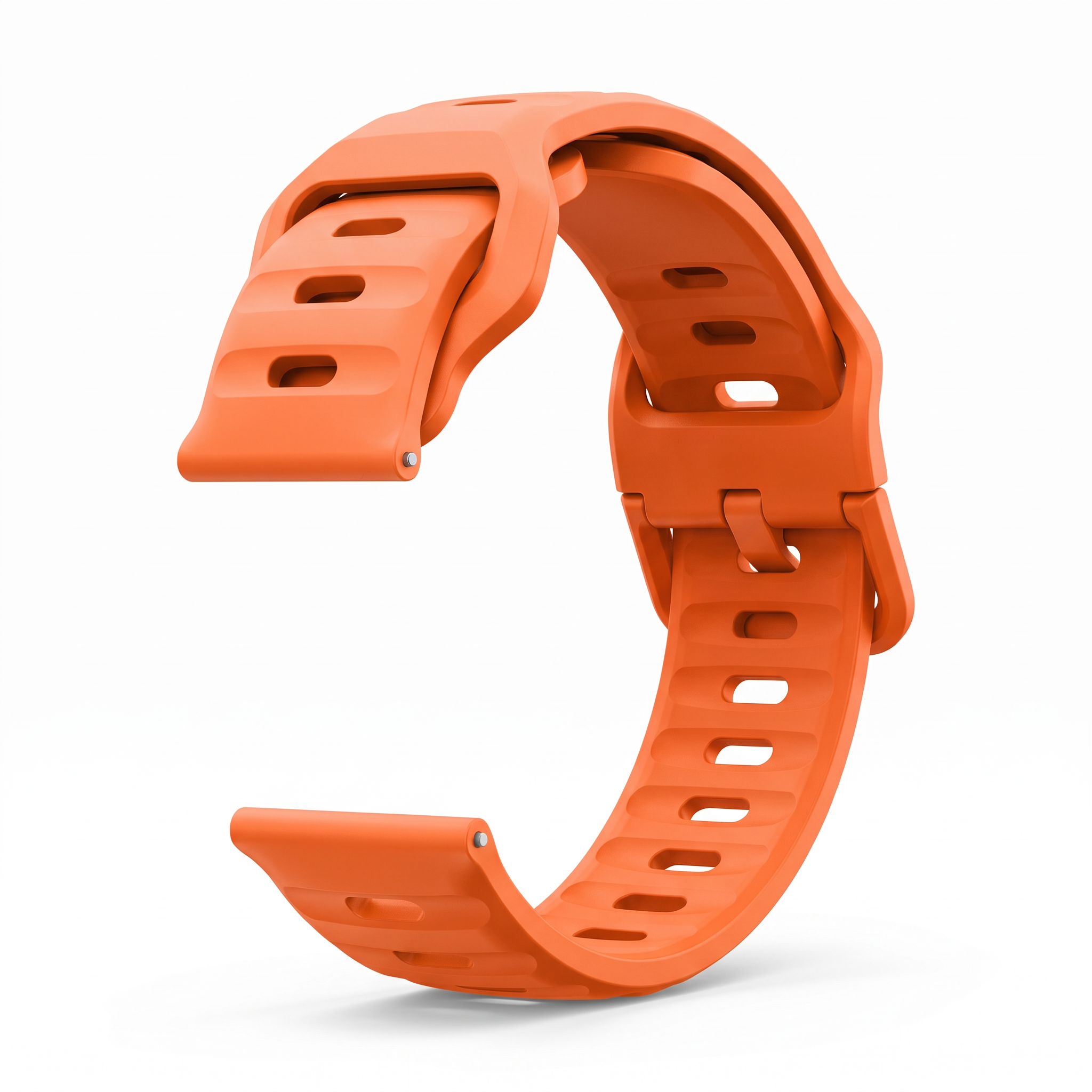 Curea silicon pentru Apple Watch 42 / 44 / 45 / 49 mm, seriile 3-9, SE si Ultra, portocaliu, Bermek 9