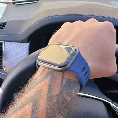 Curea silicon pentru Apple Watch 42 / 44 / 45 / 49 mm, seriile 3-9, SE si Ultra, albastru, Bermek 4