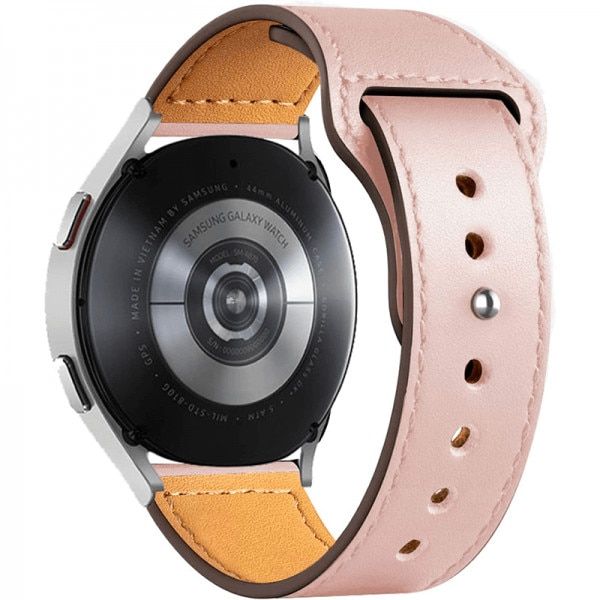 Curea universala 20 mm din piele pentru Galaxy Watch 6, 5 si 4, portocaliu 1