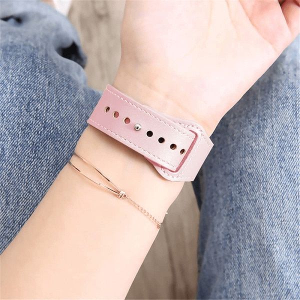 Curea universala 20 mm din piele pentru Galaxy Watch 6, 5 si 4, portocaliu 3