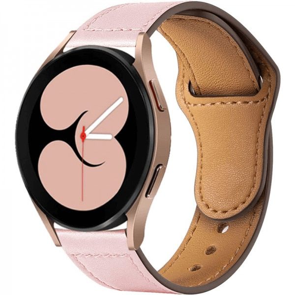 Curea universala 20 mm din piele pentru Galaxy Watch 6, 5 si 4, portocaliu 5