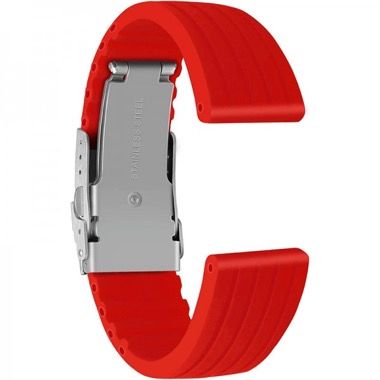 Curea universala 20 mm din silicon pentru Galaxy Watch 6, 5 si 4, rosu 3