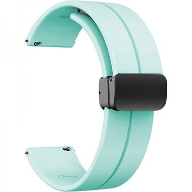 Curea universala 20 mm din silicon pentru Galaxy Watch 6, 5 si 4, verde deschis 3