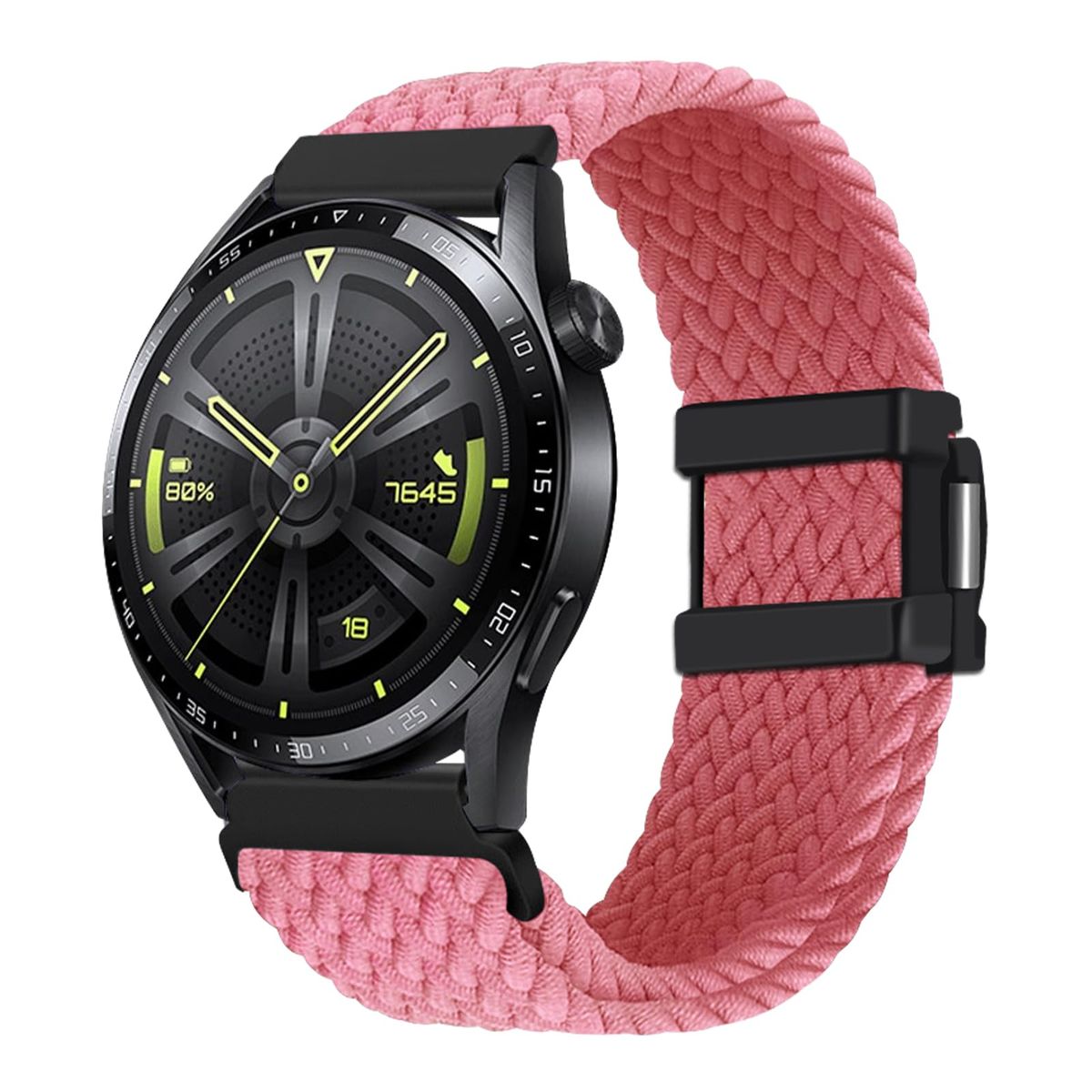 Curea universala 22 mm din nylon pentru Galaxy Watch 3 si Huawei Watch GT, negru
