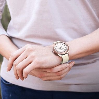 Curea universala 22 mm din silicon pentru Galaxy Watch 3 si Huawei Watch GT, bej 2