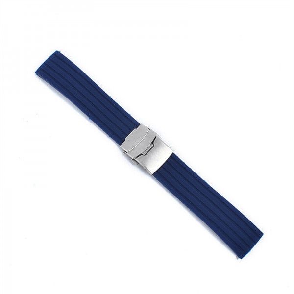 Curea universala 22 mm din silicon pentru Galaxy Watch 3 si Huawei Watch GT, albastru camuflaj 4