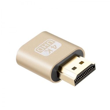Emulator HDMI dummy 4K DDC EDID pentru pornire GPU fara monitor, minat, auriu