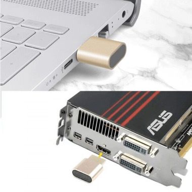 Emulator HDMI dummy 4K DDC EDID pentru pornire GPU fara monitor, minat, auriu 2