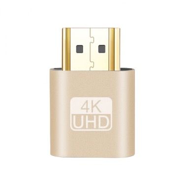 Emulator HDMI dummy 4K DDC EDID pentru pornire GPU fara monitor, minat, auriu 3