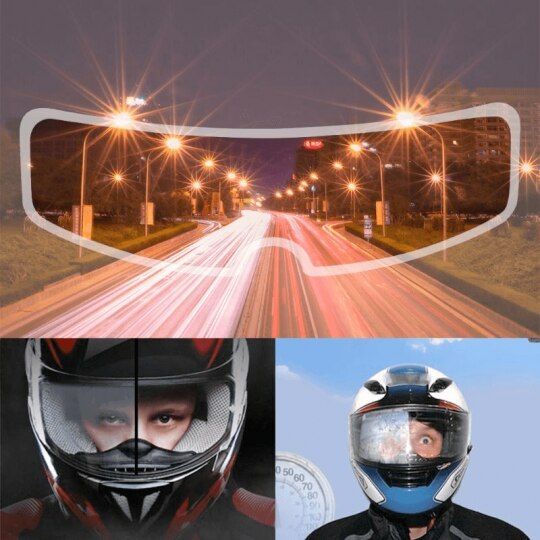 Folie antiaburire pentru viziera de casca moto sau bicicleta, anti-stropire 4