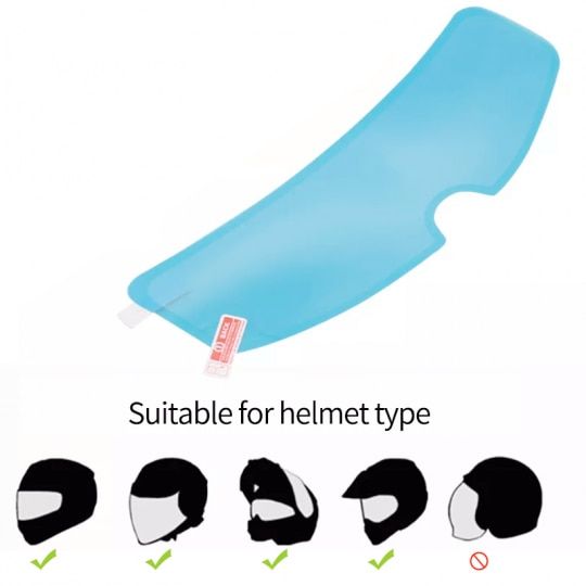 Folie antiaburire pentru viziera de casca moto sau bicicleta, anti-stropire 5