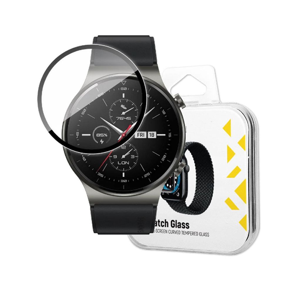 Folie de protectie fullsize 3D pentru Huawei Watch GT2, 46 mm, neagra