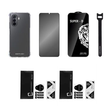 Husa Huawei Nova Y70 antisoc cu folie sticla si folie privacy, Bermek 6