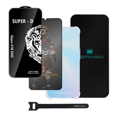 Husa Oppo A78 5G antisoc cu folie sticla si folie privacy, Bermek
