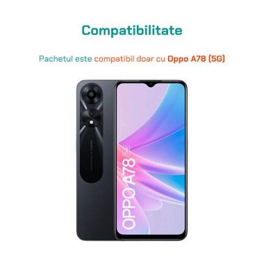 Husa Oppo A78 5G antisoc cu folie sticla si folie privacy, Bermek 5