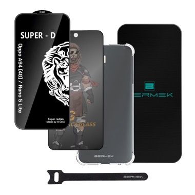 Husa Oppo A94 4G si Reno 5 Lite antisoc cu folie sticla si folie privacy, Bermek