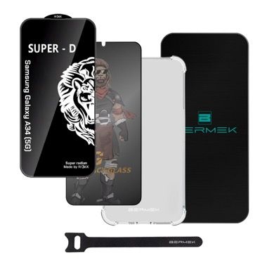 Husa Samsung Galaxy A34 5G antisoc cu folie sticla si folie privacy, Bermek