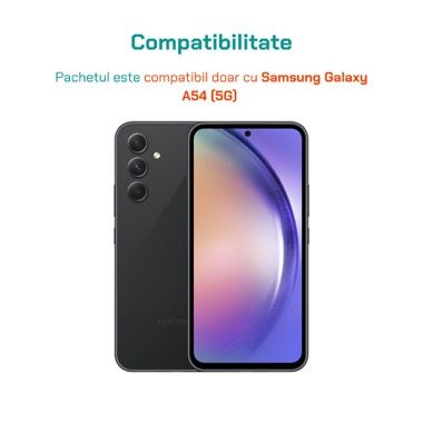 Husa Samsung Galaxy A54 5G antisoc cu folie sticla si folie privacy, Bermek 5