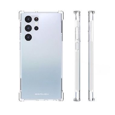 Husa Samsung Galaxy S22 Ultra antisoc Bermek cu folie sticla si folie privacy, TPU transparent 7