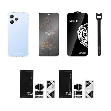 Husa Xiaomi Redmi 12 antisoc cu folie sticla si folie privacy, Bermek 6