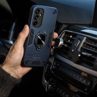 Husa Xiaomi Redmi 9C antisoc albastra cu 2 folii de protectie, Bermek 4