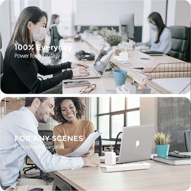Incarcator MacBook 96W USB-C cu cablu Type-C de 2 m, alb 2