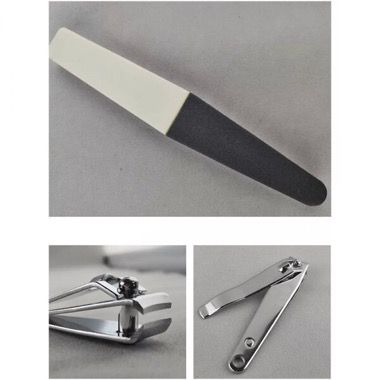 Kit 15 piese pentru pedichiura din inox, cu pile si unghiera, negru 3