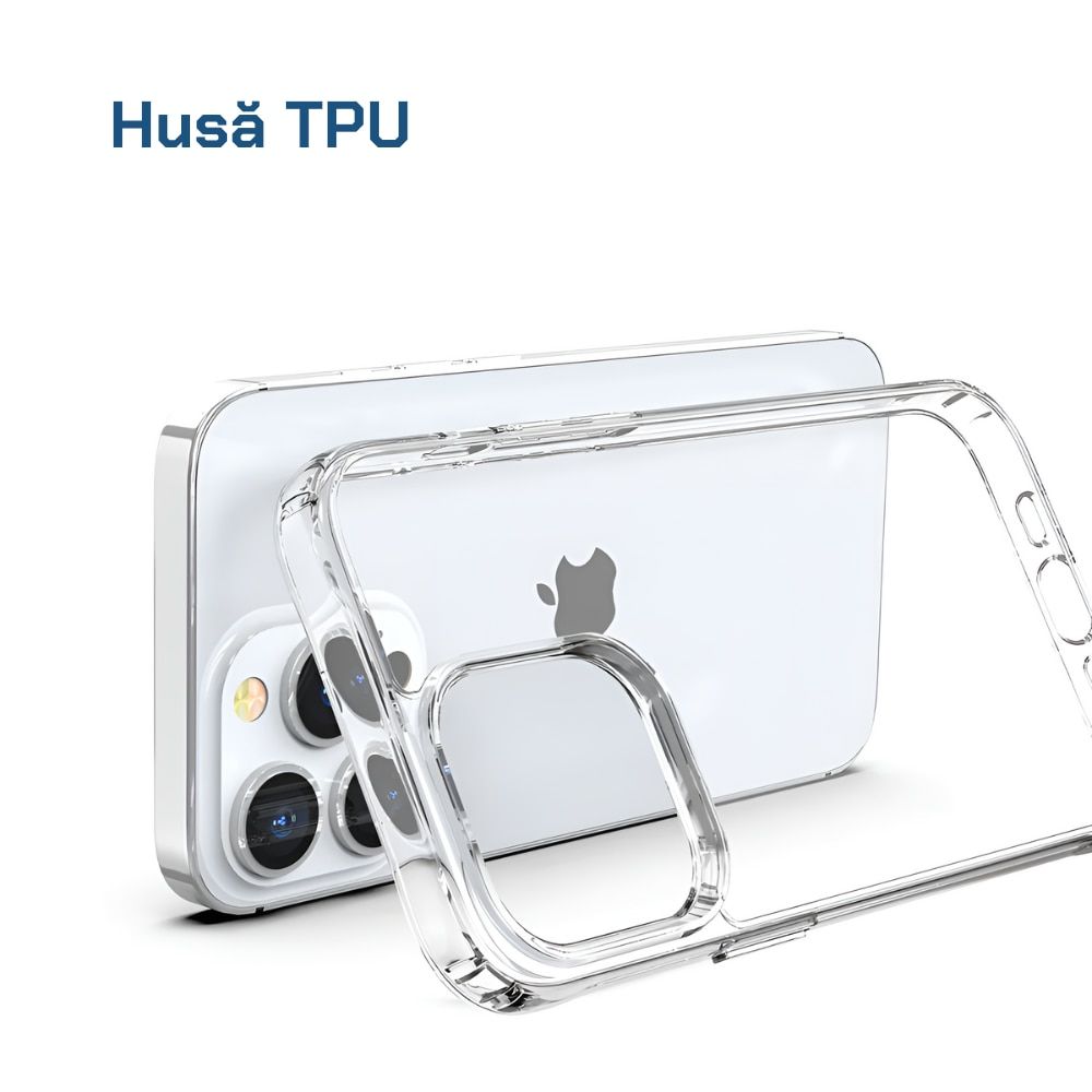 Kit 6 in 1 ATB pentru iPhone 13 Pro, husa TPU antisoc, folie privacy si inel magnetic 2