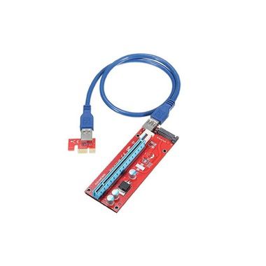 Kit riser card VER007S pentru minat, PCI-E 1X la 16X, cablu extensie USB 3.0 de 60 cm 5