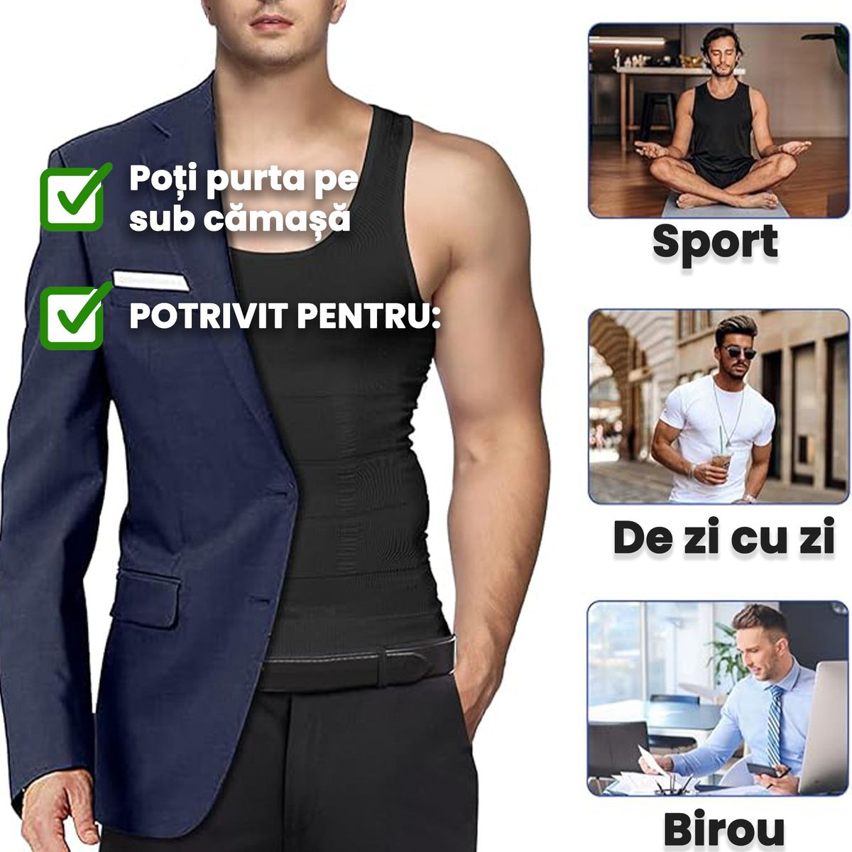 Maiou Modelator pentru Bărbați Slim’n Lift – Ascunde Burta 7
