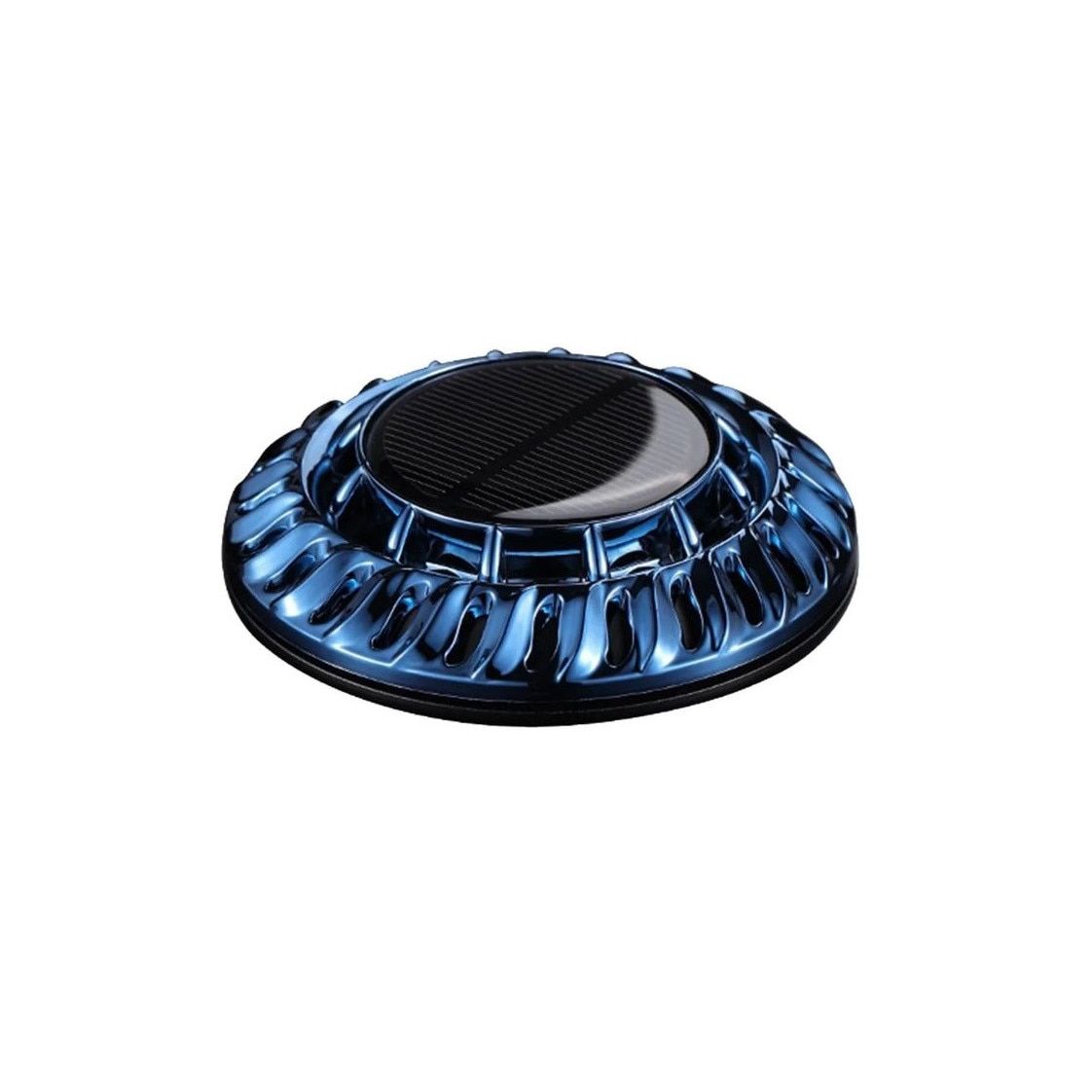 Odorizant auto cu incarcare solara, model minimalist, cu 2 esente, albastru