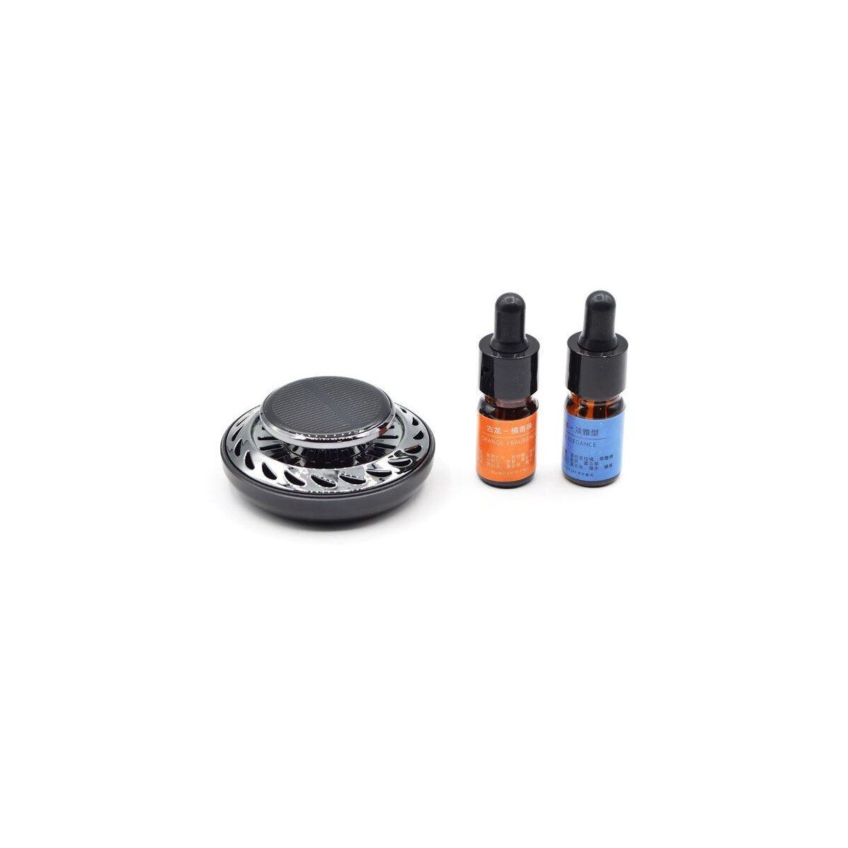 Odorizant auto cu incarcare solara, model minimalist, cu 2 esente, albastru 4