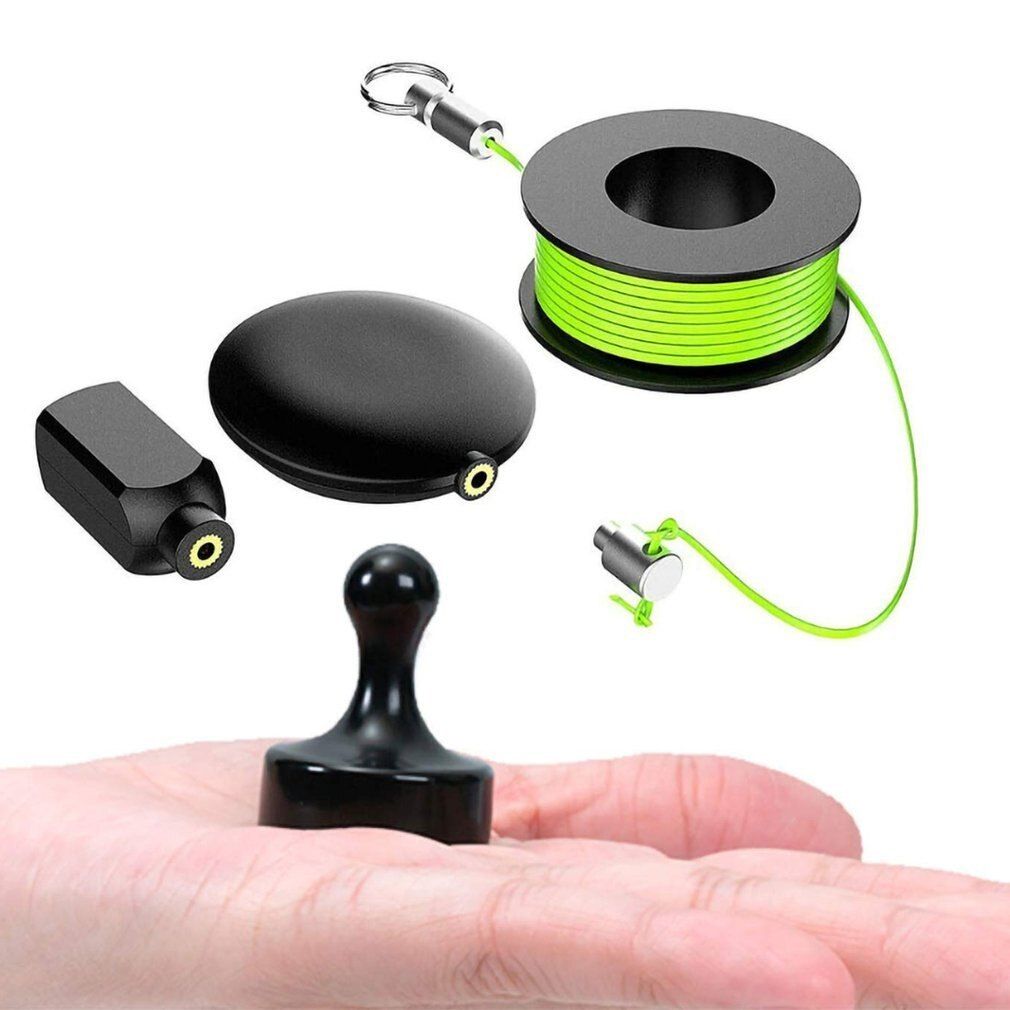 Organizator de cabluri magnetic cu autoadeziv pentru birou, 3 spatii, negru 3