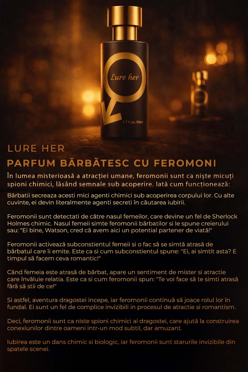 Parfum bărbătesc premium cu feromoni Lure Her, 50ml 5