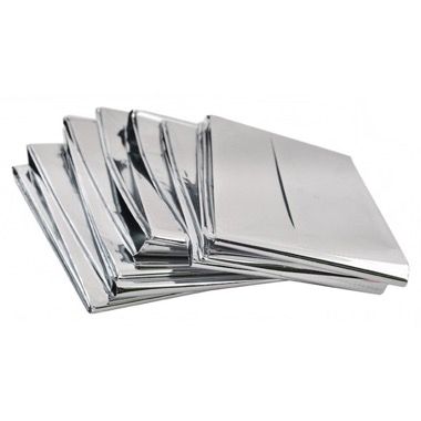 Patura izoterma de urgenta din aluminiu 210x130 cm, argintie, camping si supravietuire 3