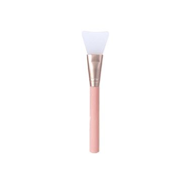 Pensula spatula din silicon pentru aplicat masca faciala, roz