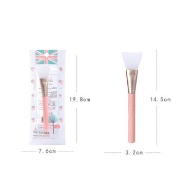 Pensula spatula din silicon pentru aplicat masca faciala, roz 6
