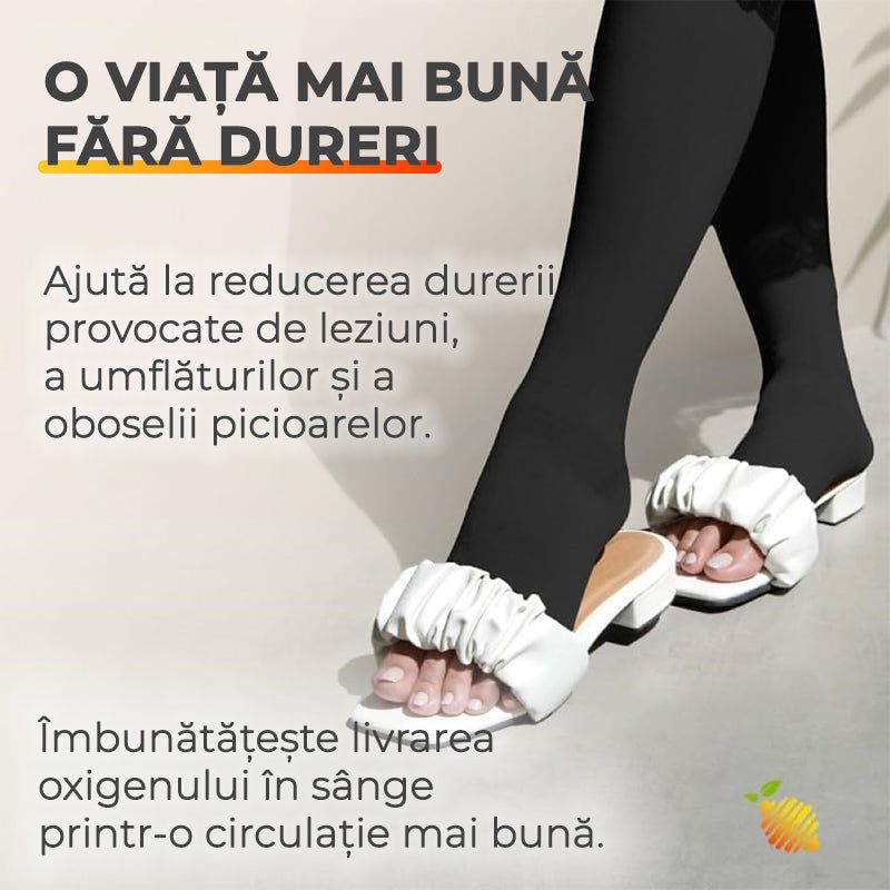 Șosete compresie fără degete, cu fermoar, Antidurere 2