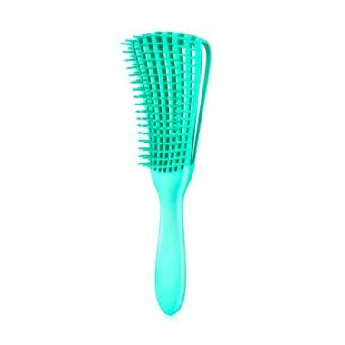 Perie de par flexibila pentru descurcare si netezire, verde