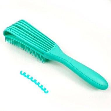 Perie de par flexibila pentru descurcare si netezire, verde 2