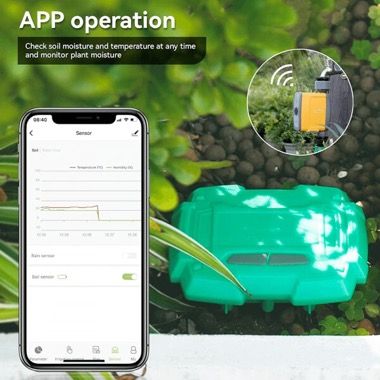 Senzor de sol pentru umiditate si temperatura RainPoint, conexiune WIFI, gri 2