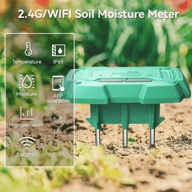 Senzor de sol pentru umiditate si temperatura RainPoint, conexiune WIFI, gri 5
