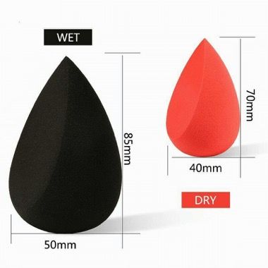Set 2 aplicatoare tip beauty blender pentru fond de ten, cu latura plata 5