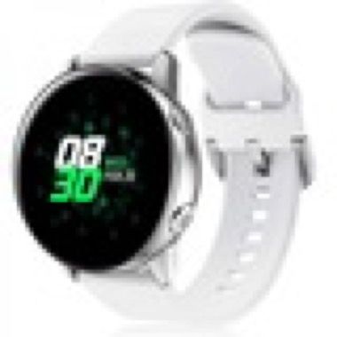 Set 2 curele 20 mm model dantela pentru Samsung Galaxy Watch si Huawei Watch GT, silicon, negru alb 7