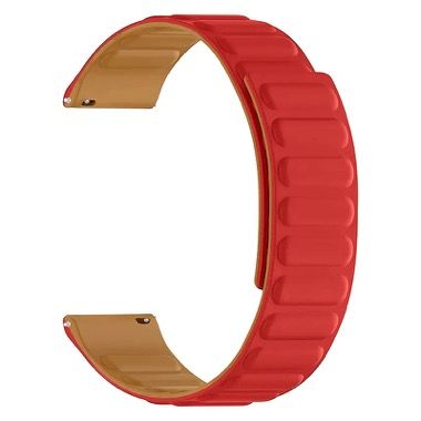 Set 2 curele 20 mm pentru Samsung Galaxy Watch si Huawei Watch GT, silicon si nylon, galben rosu 3