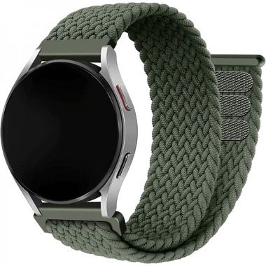 Set 2 curele 22 mm pentru Samsung Galaxy Watch si Huawei Watch GT, silicon si nylon, verde 5